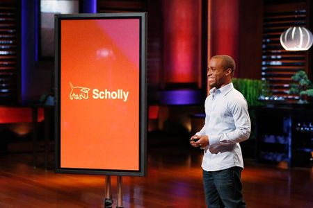 Christopher Gray, one of the Scholly founders, pitches on Shark Tank.