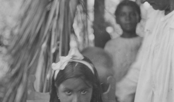 Unidentified Native child near Baracoa, Cuba, 1919. Detail of photo by Mark Raymond Harrington. NMAI N04470