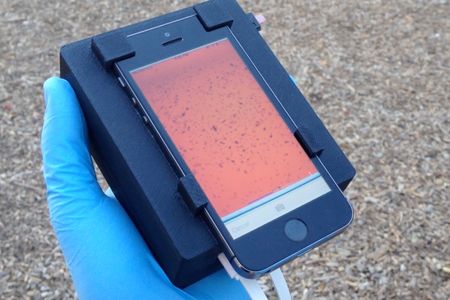 CellScope automatically detects and quantifies infection by parasitic worms in a drop of blood. 