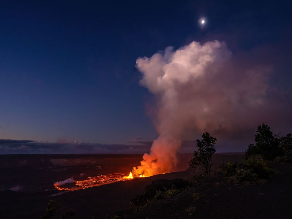Volcanic eruption in Hawaii