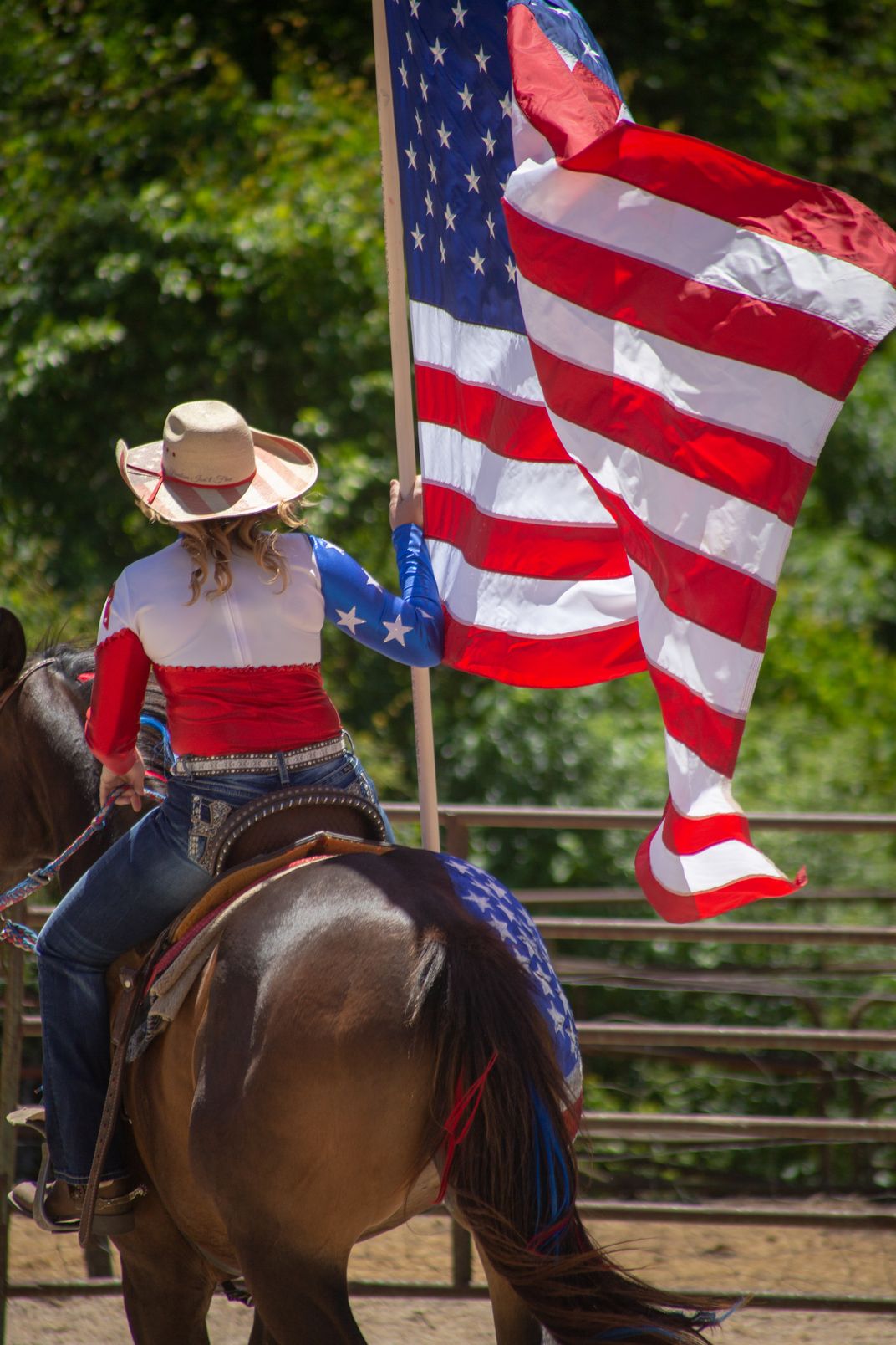 Cowgirl With American Flag Smithsonian Photo Contest Smithsonian