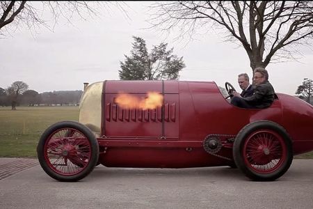 The historic 1910 Fiat S76 rides!