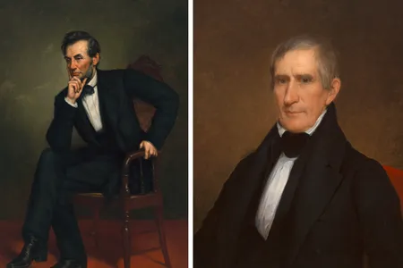 Abraham Lincoln (left) claimed first place, while William Henry Harrison (right) came in 40th.