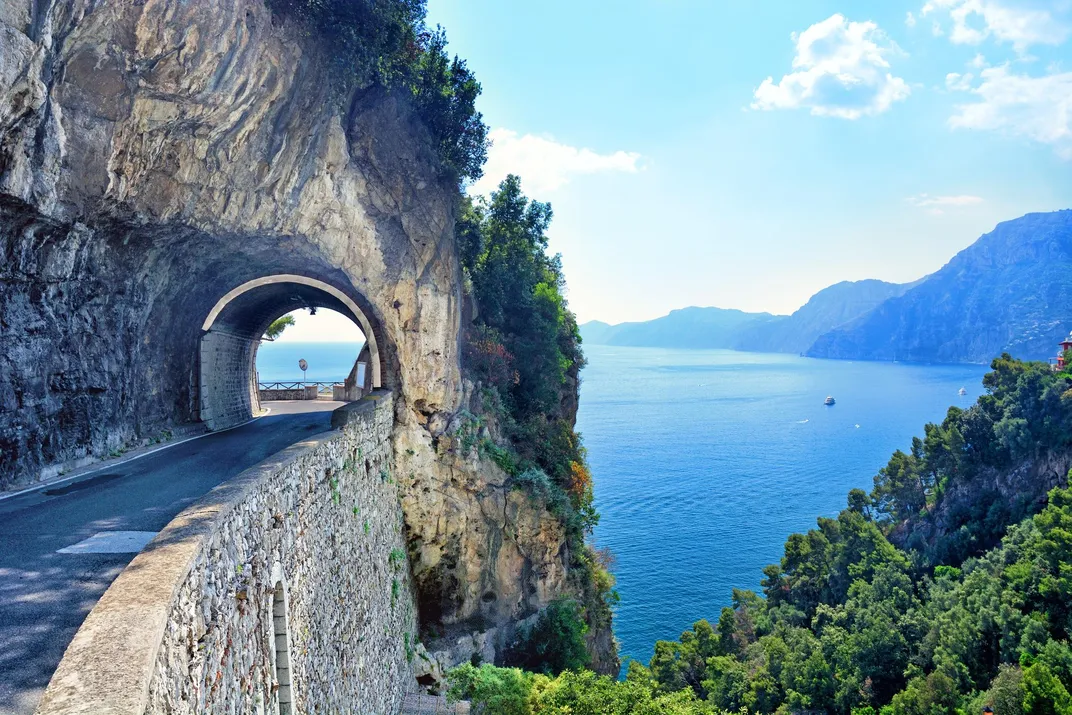 The Amalfi Coast road
