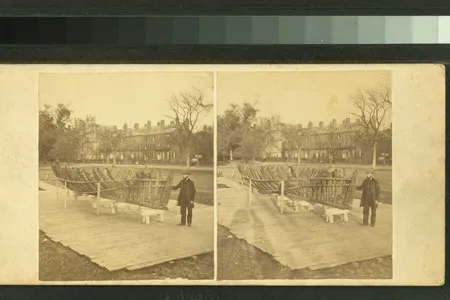 An 1865 stereograph image of the so-called&nbsp;Sparrow-Hawk, taken just two years after the shipwreck was discovered on a Cape Cod beach