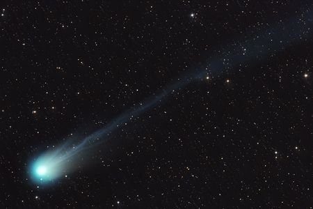 Roughly every 71 years, the bright periodic comet 12P/Pons-Brooks passes by the sun and Earth. At its brightest, it can be seen with the naked eye in fairly dark skies.