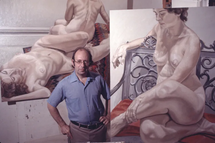 Philip Pearlstein, in his studio, 1971
