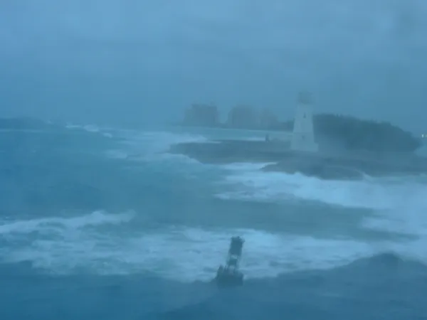 Nassau Bahamas Harbor Entrance on a stormy day! thumbnail