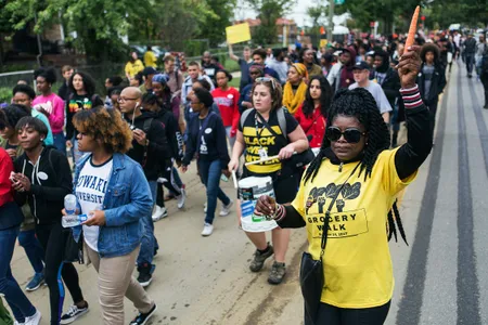 During the 2017 Grocery Walk, more than 500 protestors&nbsp;demanded greater investment in food access programs and healthy food retail options in a local Washington D.C. community.