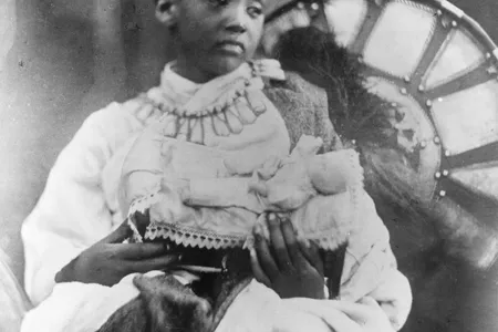A portrait of Prince Alemayehu in July 1868