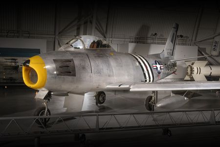 The Museum’s F-86A was assigned to the 4th Fighter Interceptor Group at Langley Air Force Base in Virgina in July 1949, and shipped out for action in Korea in December 1950. It flew its combat sorties from Kimpo Air Base near Seoul.