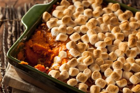 The marshmallows are essential, but the sweet potato is the heart of this classic dish.