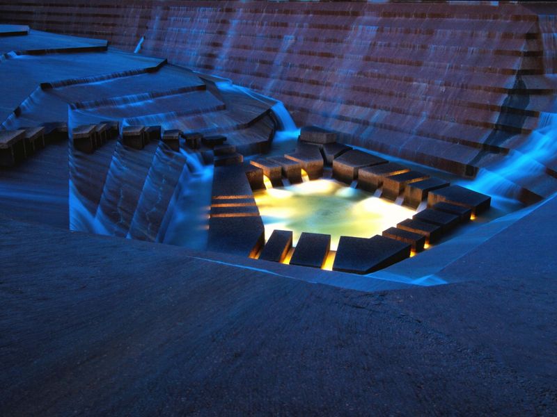 Fort Worth Water Gardens at night. Smithsonian Photo Contest