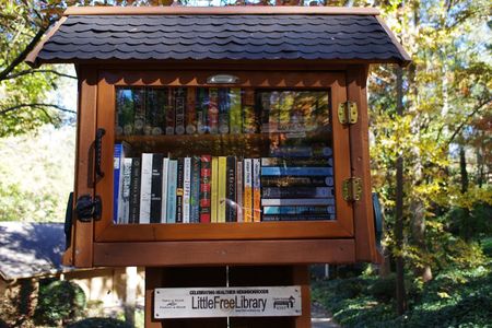 A Little Free Library in Sandy Springs, Georgia.