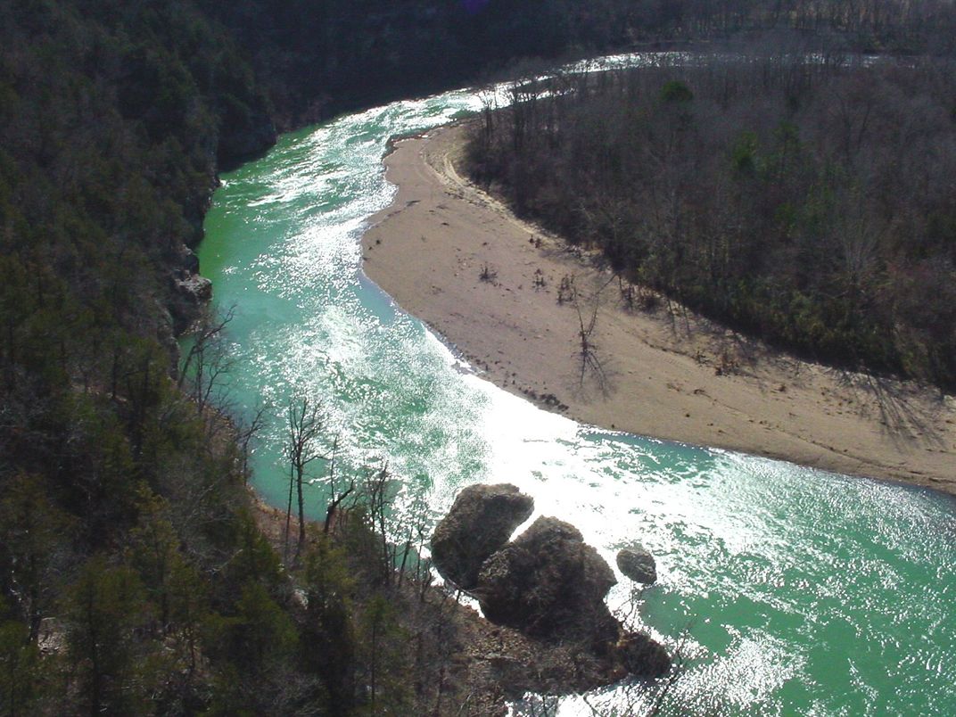 Overhead view of Buffalo National River