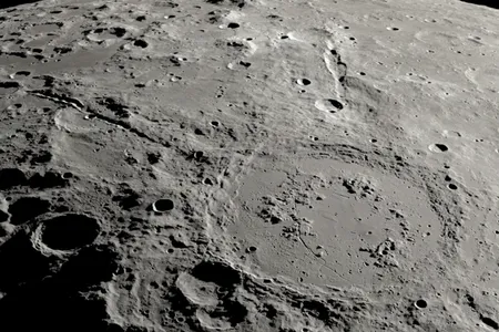 The Schr&ouml;dinger impact crater near the lunar south pole features two long canyons close by: Vallis Schr&ouml;dinger and Vallis Planck.