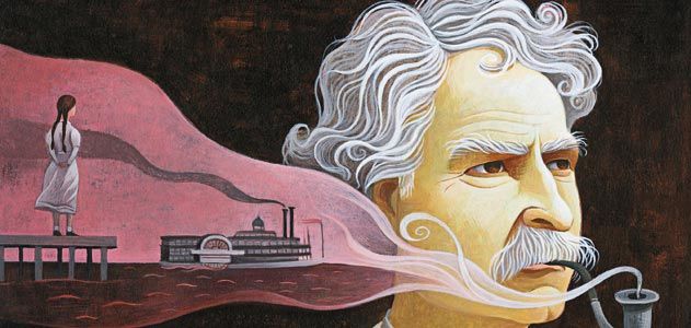 Mark Twain and Laura Wright