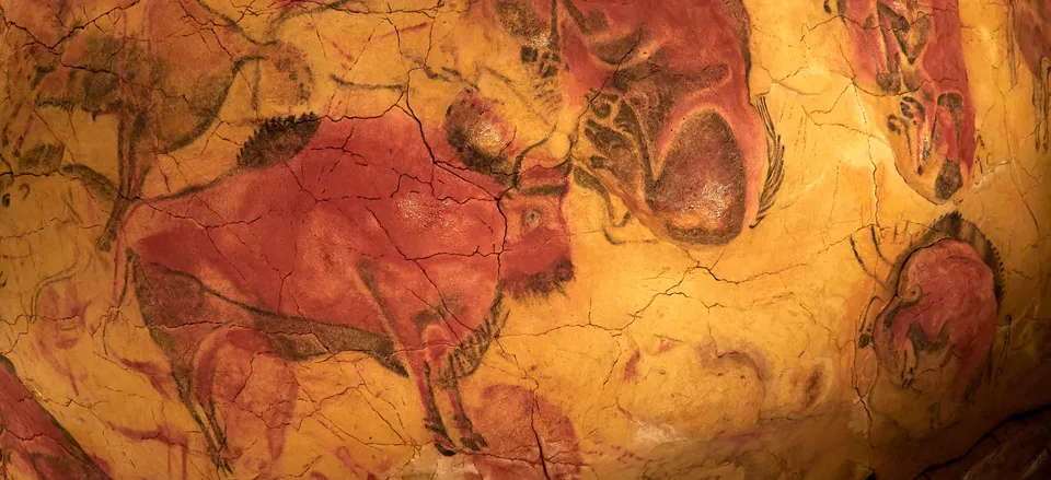  Drawings in Altamira cave in Santillana Del Mar, Spain 