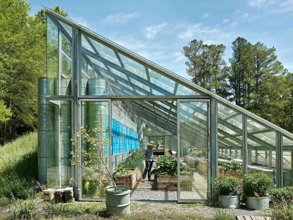 A produce farm on the Rural Studio campus in Newbern, Alabama