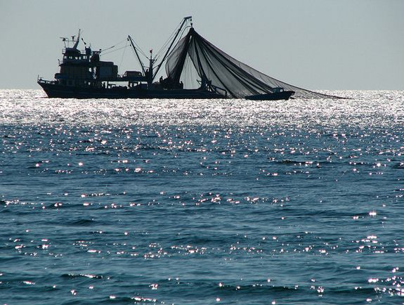 A fishing trawler off the coast of Turkey.