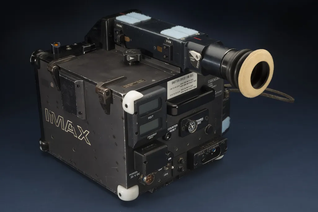 A 70mm IMAX camera used to shoot The Dream is Alive