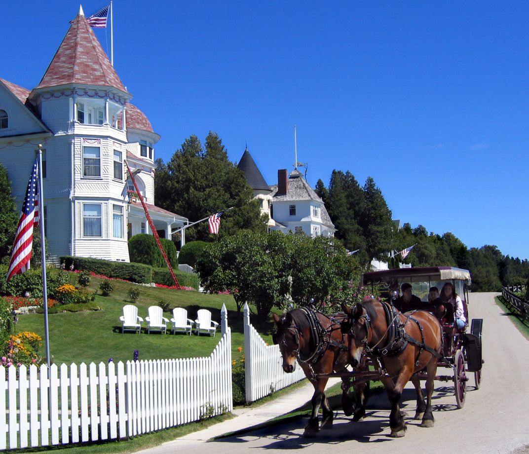 Horse-drawn transportation on Mackinac Island