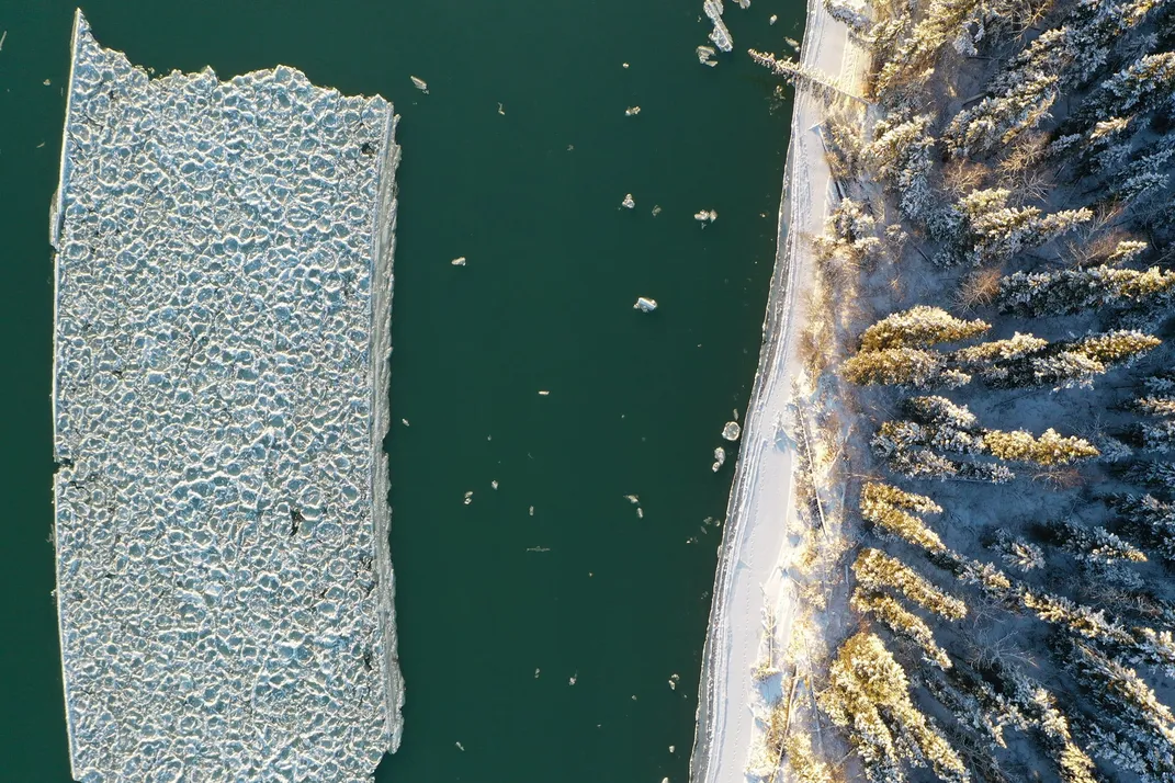 pancake ice on the Tanana River