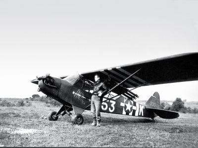 Charles Carpenter with plane