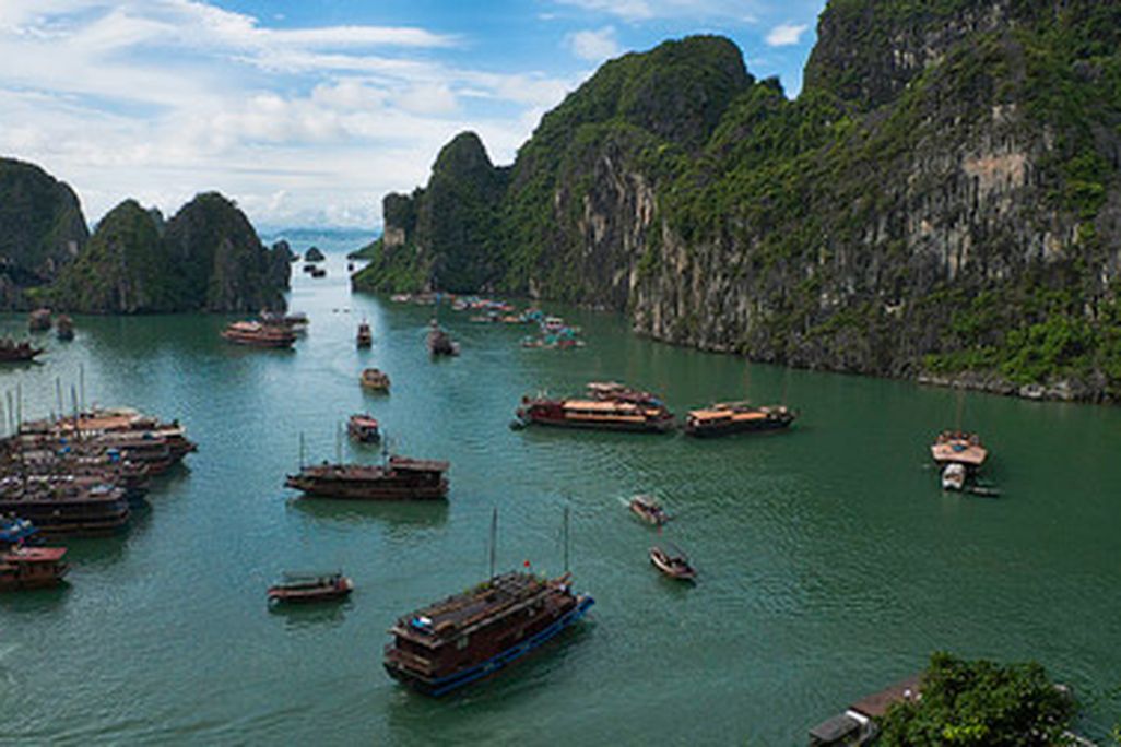 The floating fishing villages in Vietnam's Halong Bay