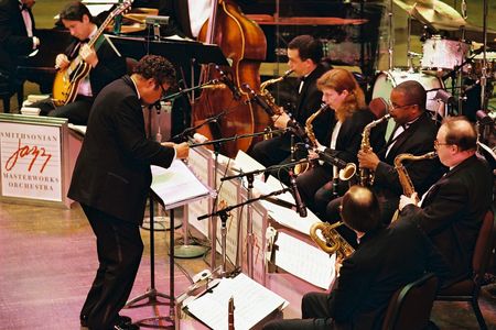 David Baker directing the SJMO in the Kennedy Center Concert Hall