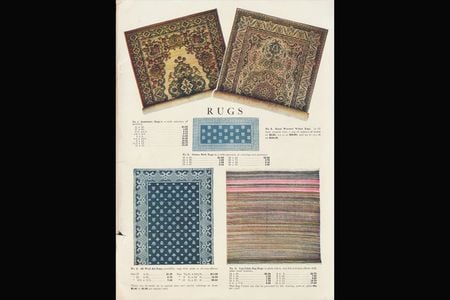 John Wanamaker, New York, NY. Spring & Summer Catalog (1915), inside back cover, Rugs.