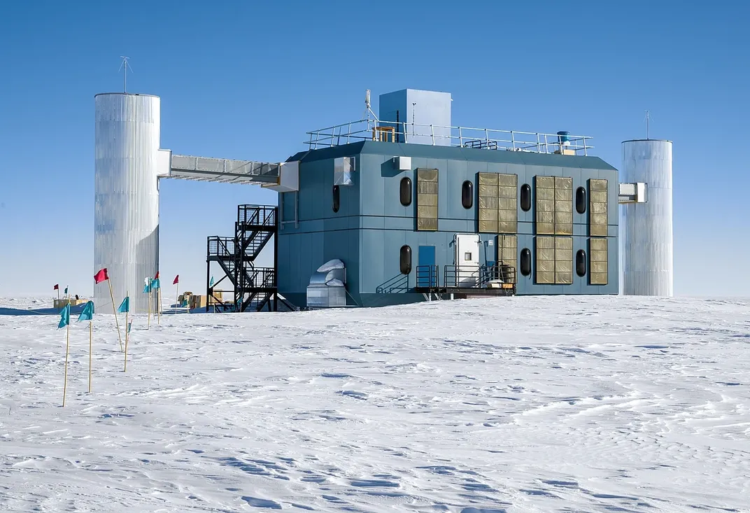 building on ice in Antarctica