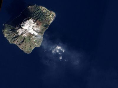 Italy's Stromboli volcano erupting on January 13, 2011.