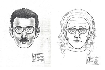 Police sketches of the man and woman who stole Willem de Kooning&#39;s&nbsp;Woman-Ochre&nbsp;from the University of Arizona Museum of Art in November 1985