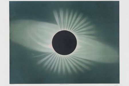 "Total Eclipse of the Sun," by E.L. Trouvelot, 1881, color lithograph.