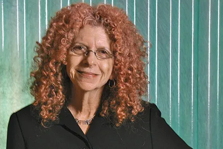 Barbara Kruger photographed in her New York studio.