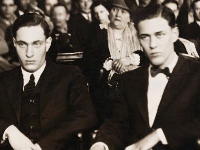 Nathan Leopold and his lover Richard Loeb