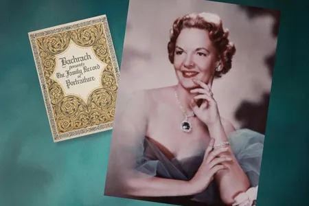 Before donating the 45.5-carat Hope Diamond to the Smithsonian Institution, the jeweler Harry Winston had Bradford Bachrach photograph Eleanor Kidd—the face of Lucky Strike cigarettes—wearing 
the gem in 1958.
