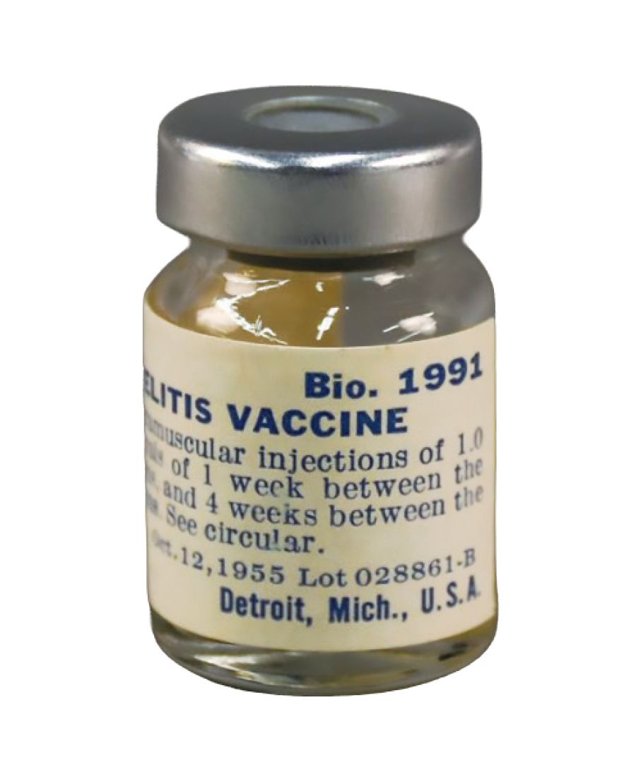 A vial of polio vaccine