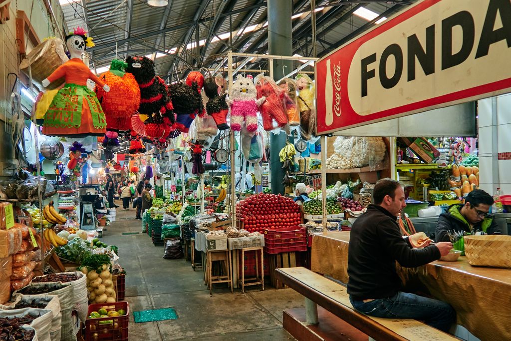 Puebla street food market