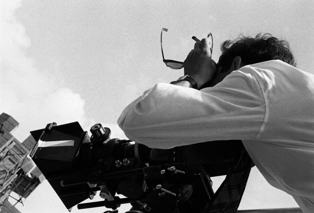 Godard filming Contempt in 1963 in Italy