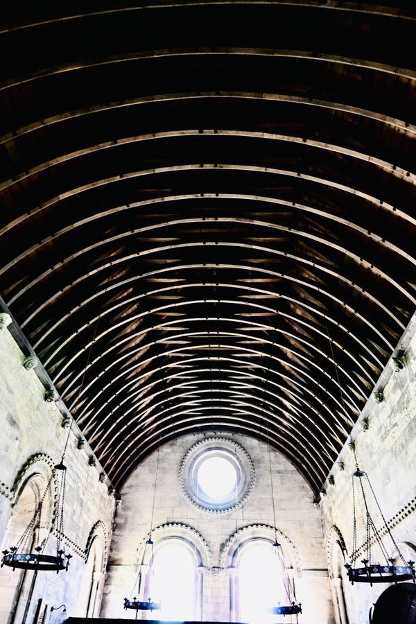 Interior of village church in rural Yorkshire England thumbnail