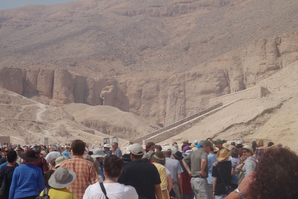 Tourists Outside King Tut's Tomb
