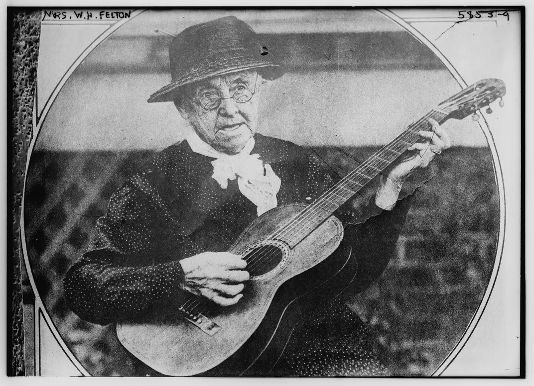 Felton playing the guitar