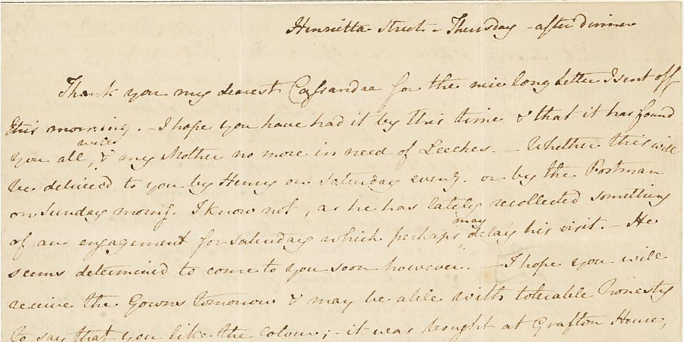 Jane Austen dentist letter