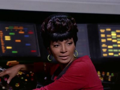 Actress Nichelle Nichols was starred as Lt. Uhura, the chief communications officer aboard the&nbsp;Starship Enterprise, in the 1960s science fiction television program &quot;Star Trek.&quot;