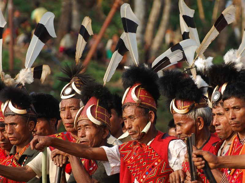 Once head-hunters, the Konyak Nagas, of North-Eastern India, have ...