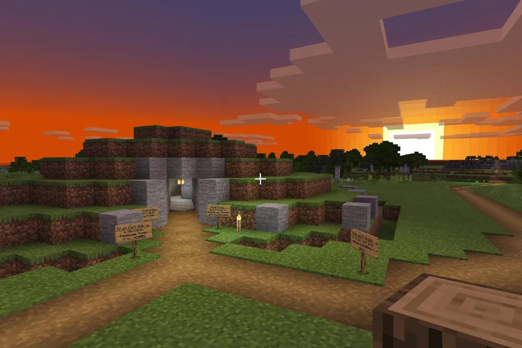Minecraft version of Bryn Celli Ddu