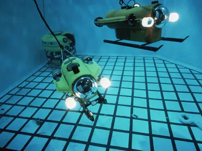 Scientists use underwater vehicles like these to study eruptions beneath the surface. 