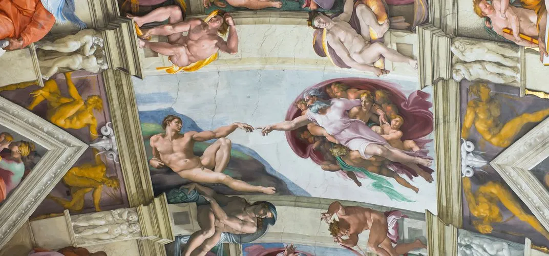 Michelangelo's iconic Sistine Chapel ceiling 